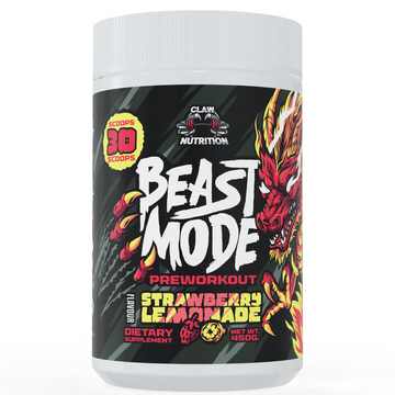 Beast Mode Pre-workout – 30 Servings - Strawberry Lemonade Flavour