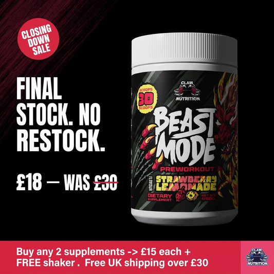 Beast Mode Pre-Workout — Strawberry Lemonade (30 Servings)